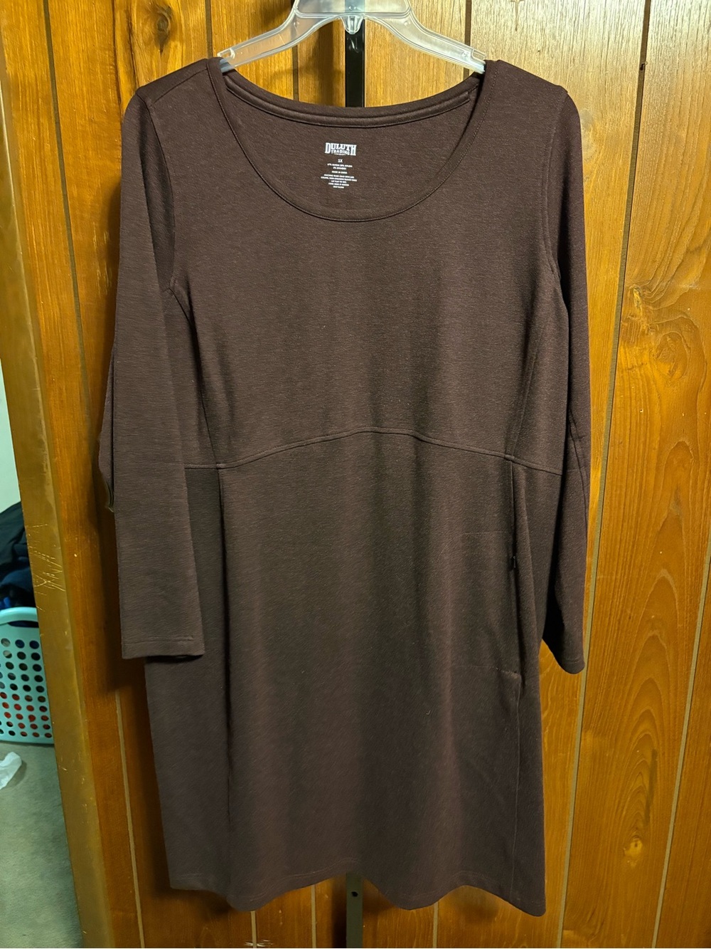 Duluth Trading Co BurgundyScoop-Neck Knit Dress